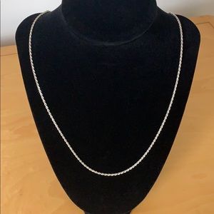 Silver 30” Rope Necklace Italy 925
